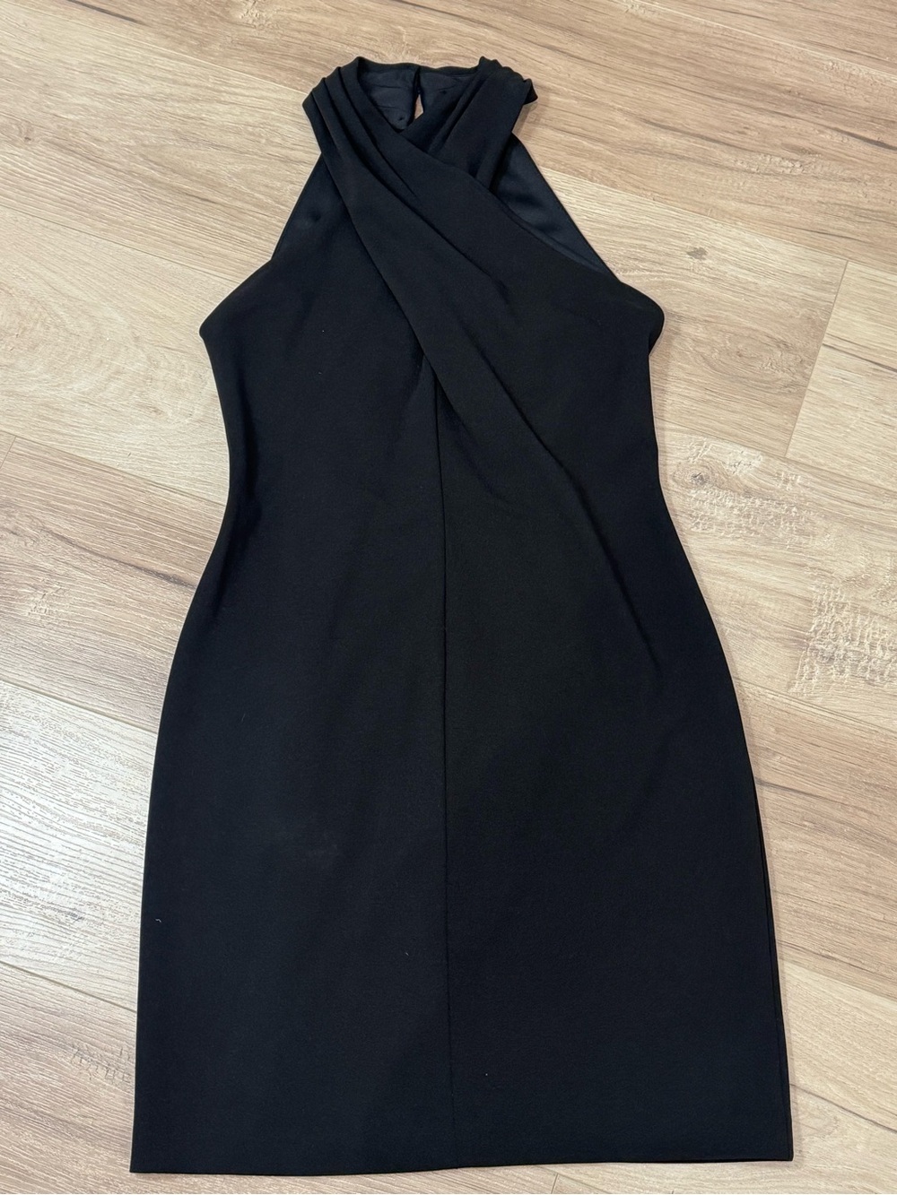 Eliza J Black Halter Twist Mini Dress